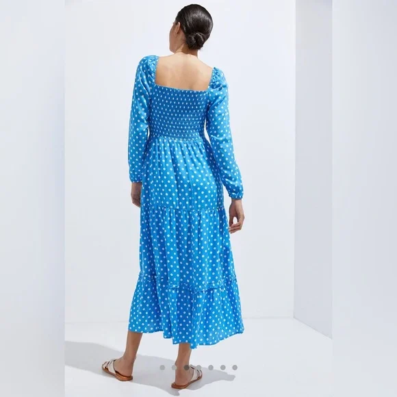 NWT Anthropologie Dolan Left Coast Smocked Midi Dress - Picture 3 of 12